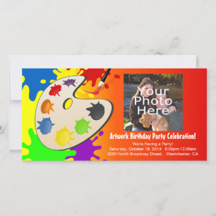 Colourful Paint Palette Art Painting Birthday Part