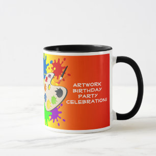 Colourful Paint Palette Art Painting Birthday Part Mug