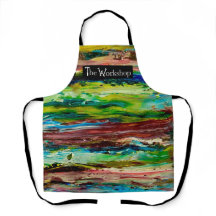 Colourful Paint Palette Art Studio Workshop Apron