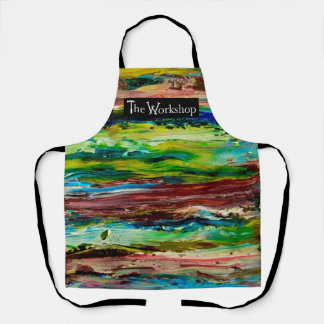 Colourful Paint Palette Art Studio Workshop Apron