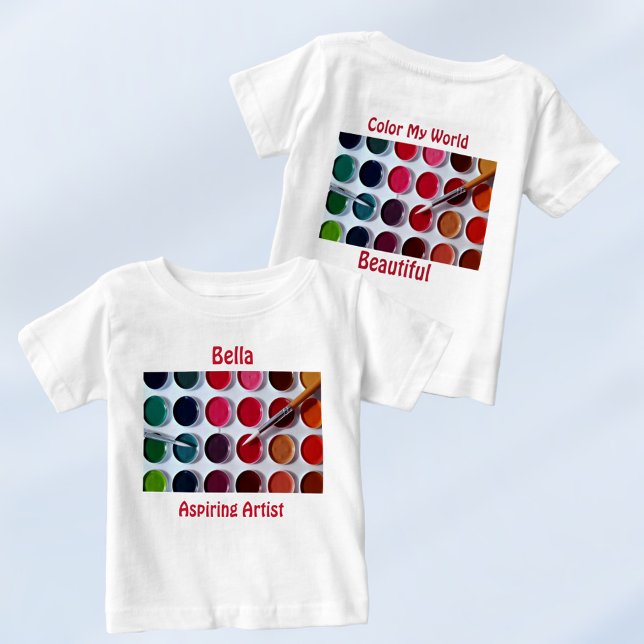 Colourful Paint Palette Playful Baby T-Shirt (Creator Uploaded)