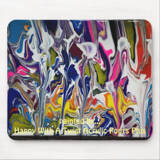 Colourful Paint Poured Mousepad