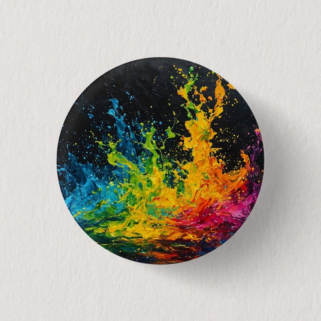 Colourful Paint Splash 3 Cm Round Badge (Front)
