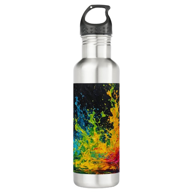 Colourful Paint Splash 710 Ml Water Bottle (Front)