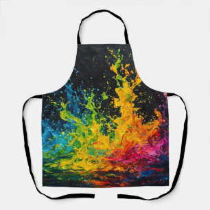 Colourful Paint Splash Apron