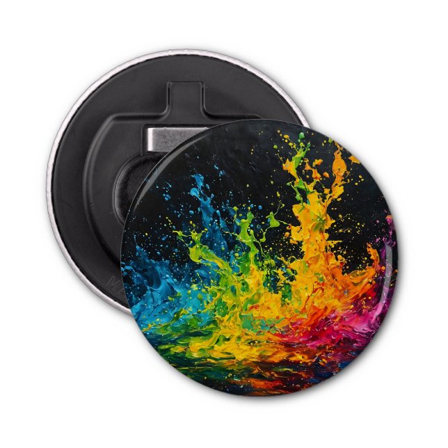 Colourful Paint Splash Bottle Opener (Front)