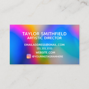 Colourful paint splash custom art design business card