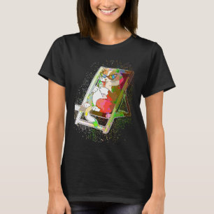 Colourful Paint Splash Ice Cream Cat T-Shirt