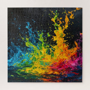 Colourful Paint Splash Jigsaw Puzzle