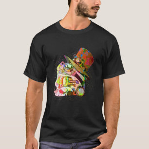 Colourful Paint Splash Mechanical Skeleton Steampu T-Shirt