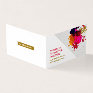 Colourful Paint Splash, Painter & Decorator Photo Business Card