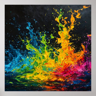 Colourful Paint Splash Poster