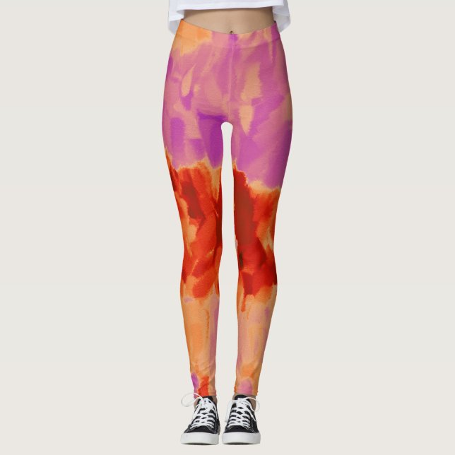 Colourful Paint Splatter #27 Leggings (Front)