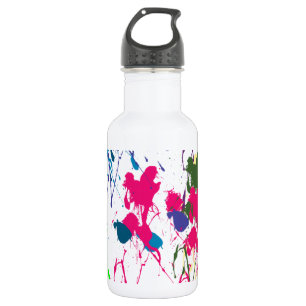 Colourful paint splatter 532 ml water bottle