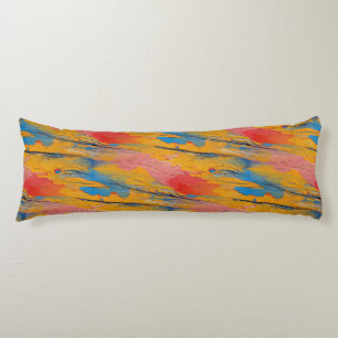Colourful Paint Splatter Body Cushion