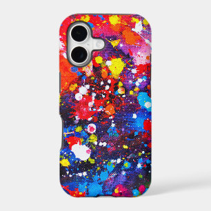 Colourful Paint Splatter Canvas Art