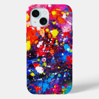 Colourful Paint Splatter Canvas Art