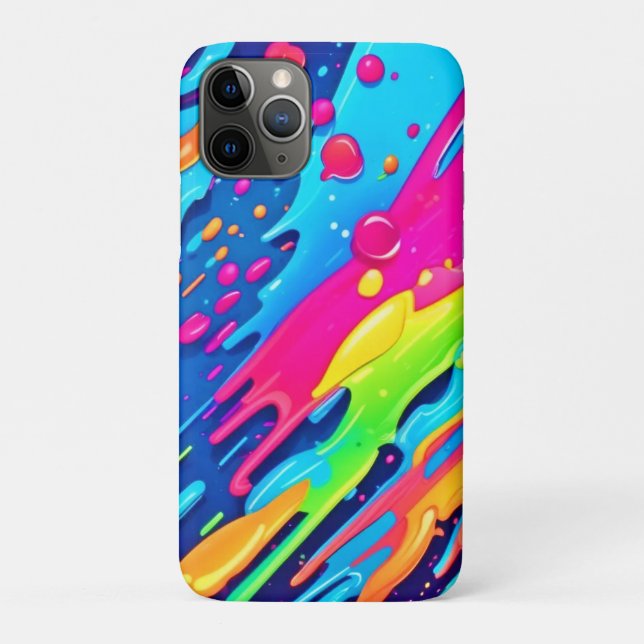 Colourful Paint Splatter Case-Mate iPhone Case (Back)