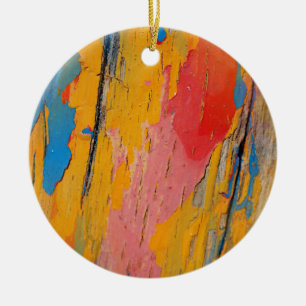 Colourful Paint Splatter Ceramic Ornament