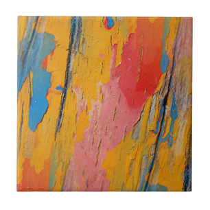 Colourful Paint Splatter Ceramic Tile