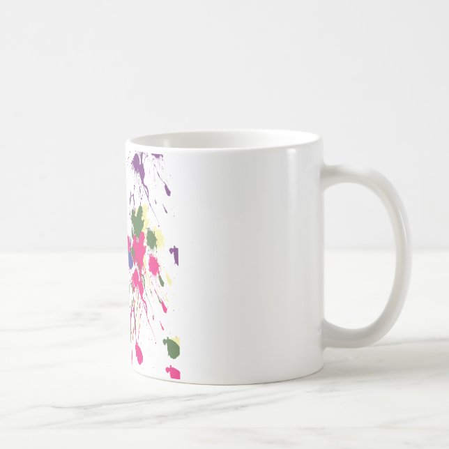 Colourful paint splatter coffee mug (Right)