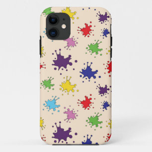 Colourful paint splatter design i phone case