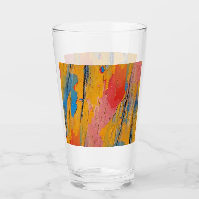 Colourful Paint Splatter Glass (Front)