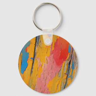 Colourful Paint Splatter Key Ring