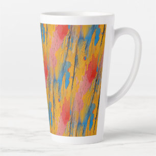 Colourful Paint Splatter Latte Mug