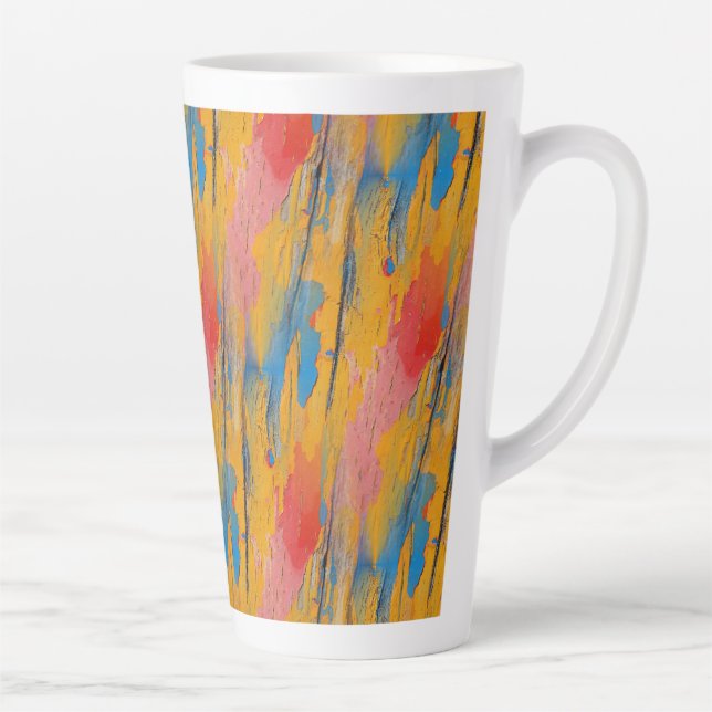 Colourful Paint Splatter Latte Mug (Right)