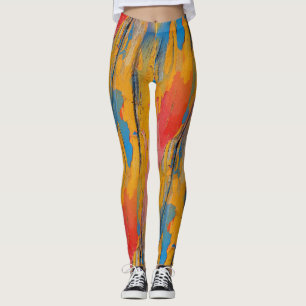 Colourful Paint Splatter Leggings