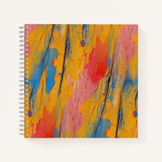 Colourful Paint Splatter Notebook (Front)