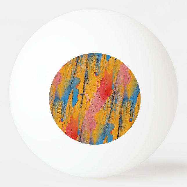 Colourful Paint Splatter Ping Pong Ball (Front)