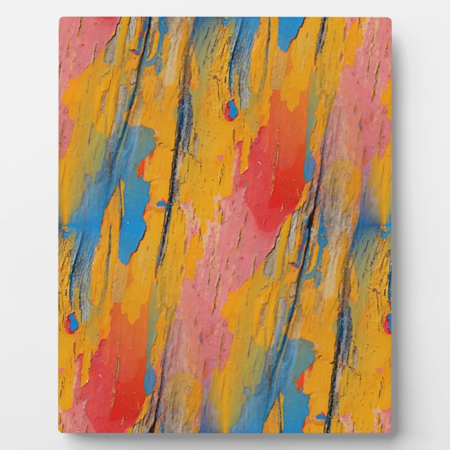 Colourful Paint Splatter Plaque (Front)