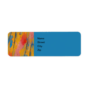 Colourful Paint Splatter Return Address Label