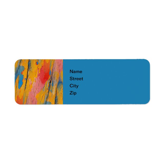 Colourful Paint Splatter Return Address Label (Front)