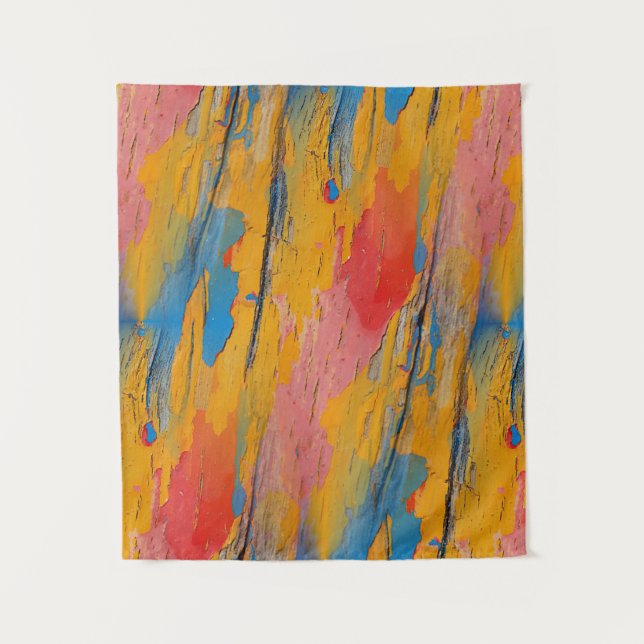 Colourful Paint Splatter Tapestry (Front)