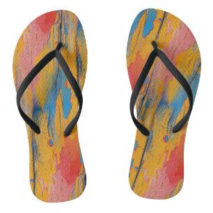 Colourful Paint Splatter Thongs