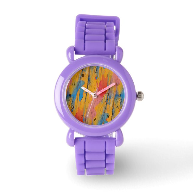 Colourful Paint Splatter Watch (Front)
