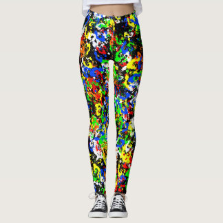 Colourful Paint Splatter Womens Leggings
