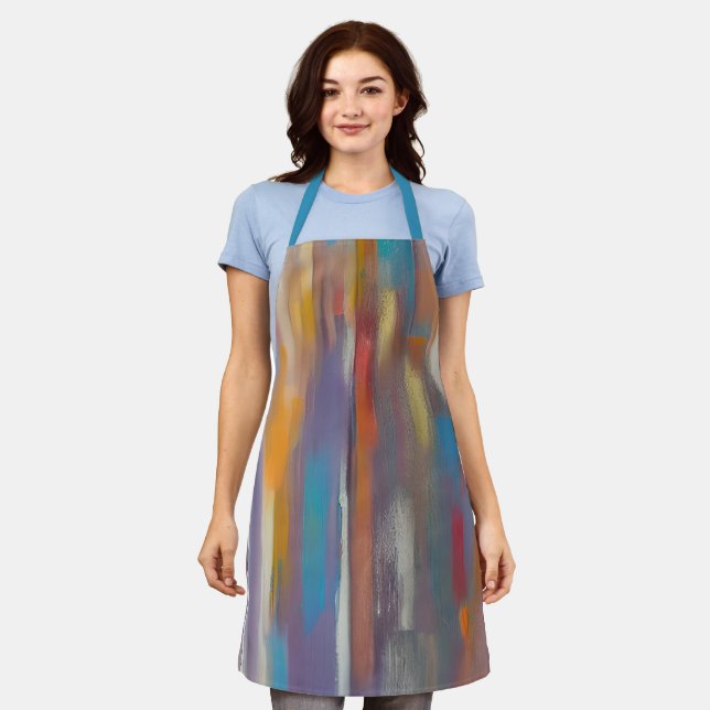 Colourful paint streaks apron (Worn)