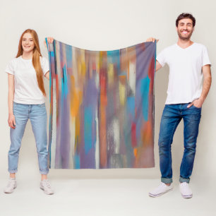 Colourful paint streaks  fleece blanket
