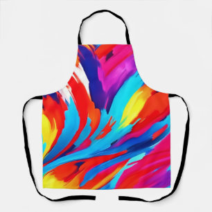 Colourful Paint Strokes Art Apron