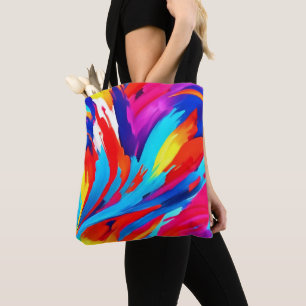 Colourful Paint Strokes Art Tote Bag