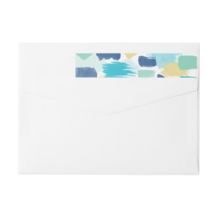 Colourful Paint Strokes Wrap Around Label