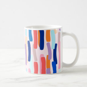 Colourful Paintbrush Stroke Pattern Coffee Mug