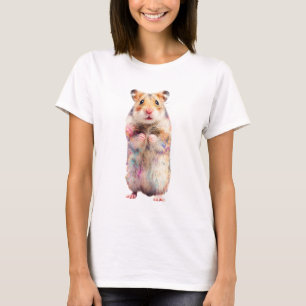 Colourful Painted Artistic Hamster Women T-Shirt