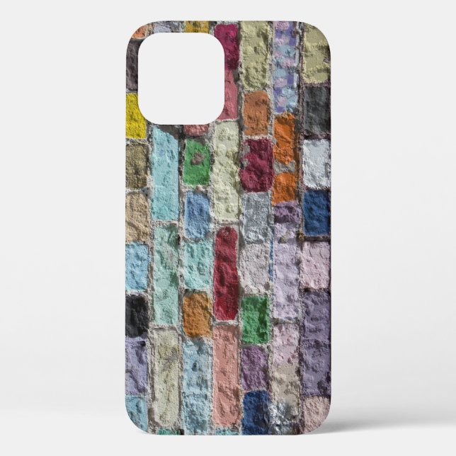 Colourful Painted Brick Wall Texture Case-Mate iPhone Case (Back)