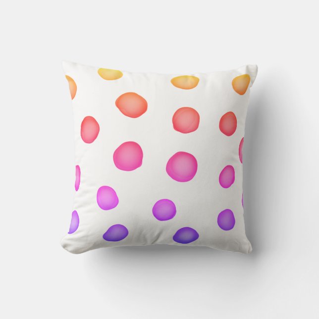 colourful painted dots pillow original  design (Front)