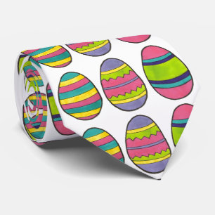 Colourful Painted Easter Egg Hunt Eggs Tie